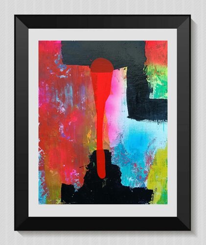 Abstract colour and black by Juan José Garay, Painting for Sale on Select