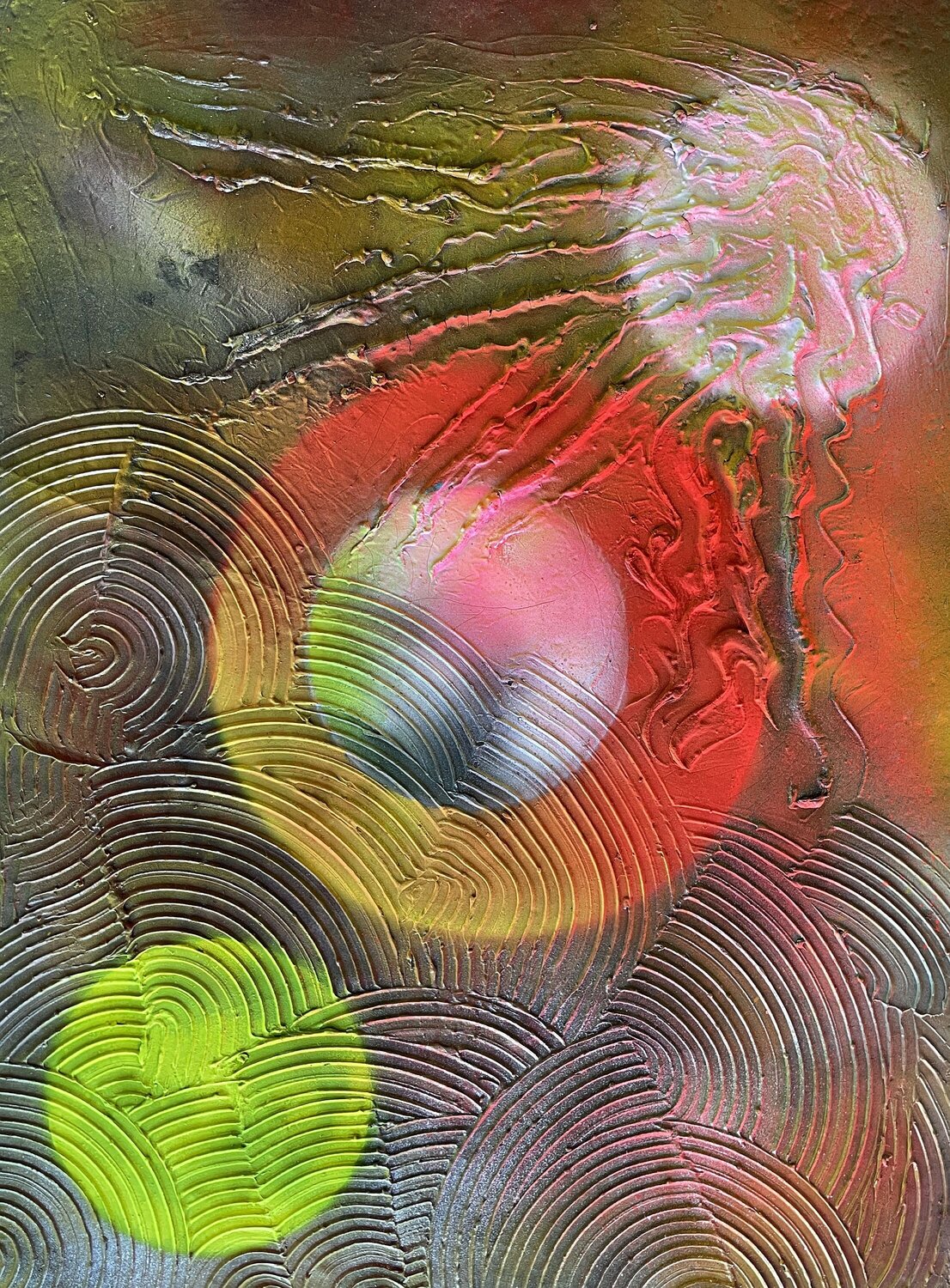Abstract Transformation Circle 012 Juan José Garay Original painting for sale