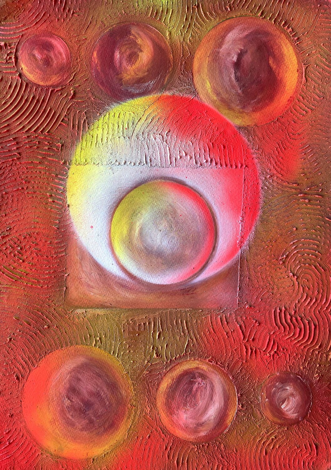 Abstract Transformation Circle 014 Juan José Garay Original painting for sale