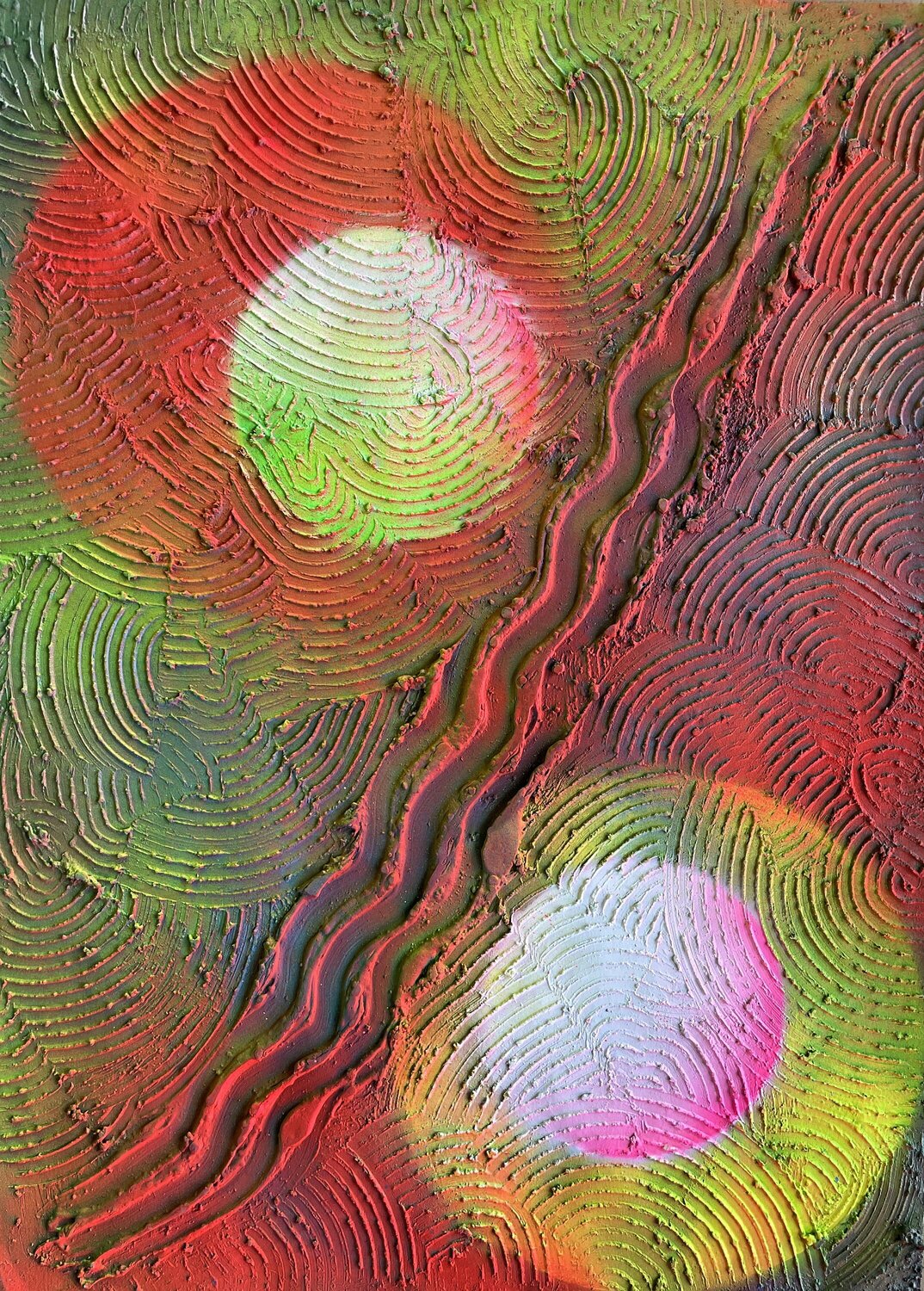 Abstract Transformation Circle 018 Juan José Garay Original painting for sale