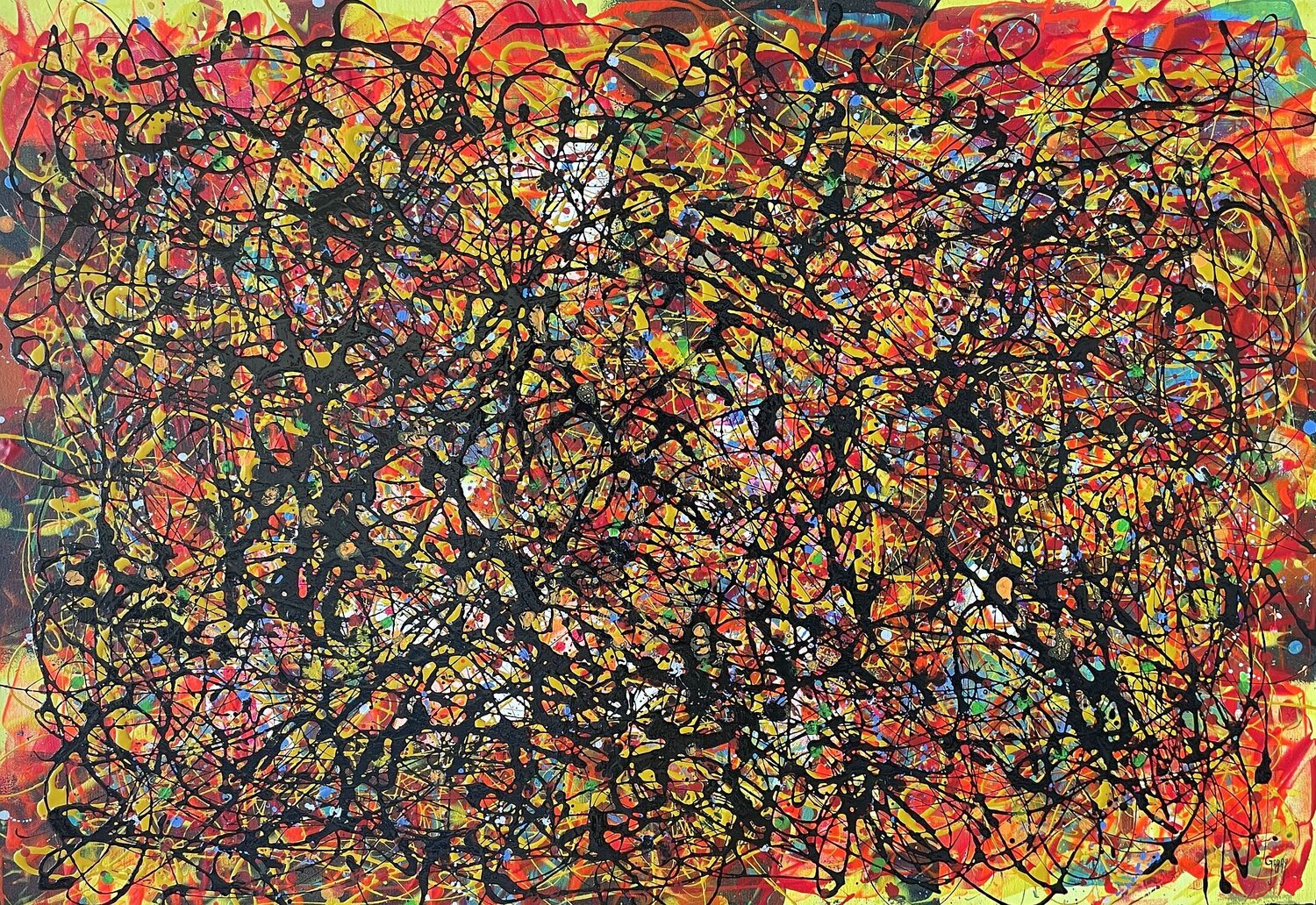 Red Darkness of Passion Juan José Garay Original painting for sale