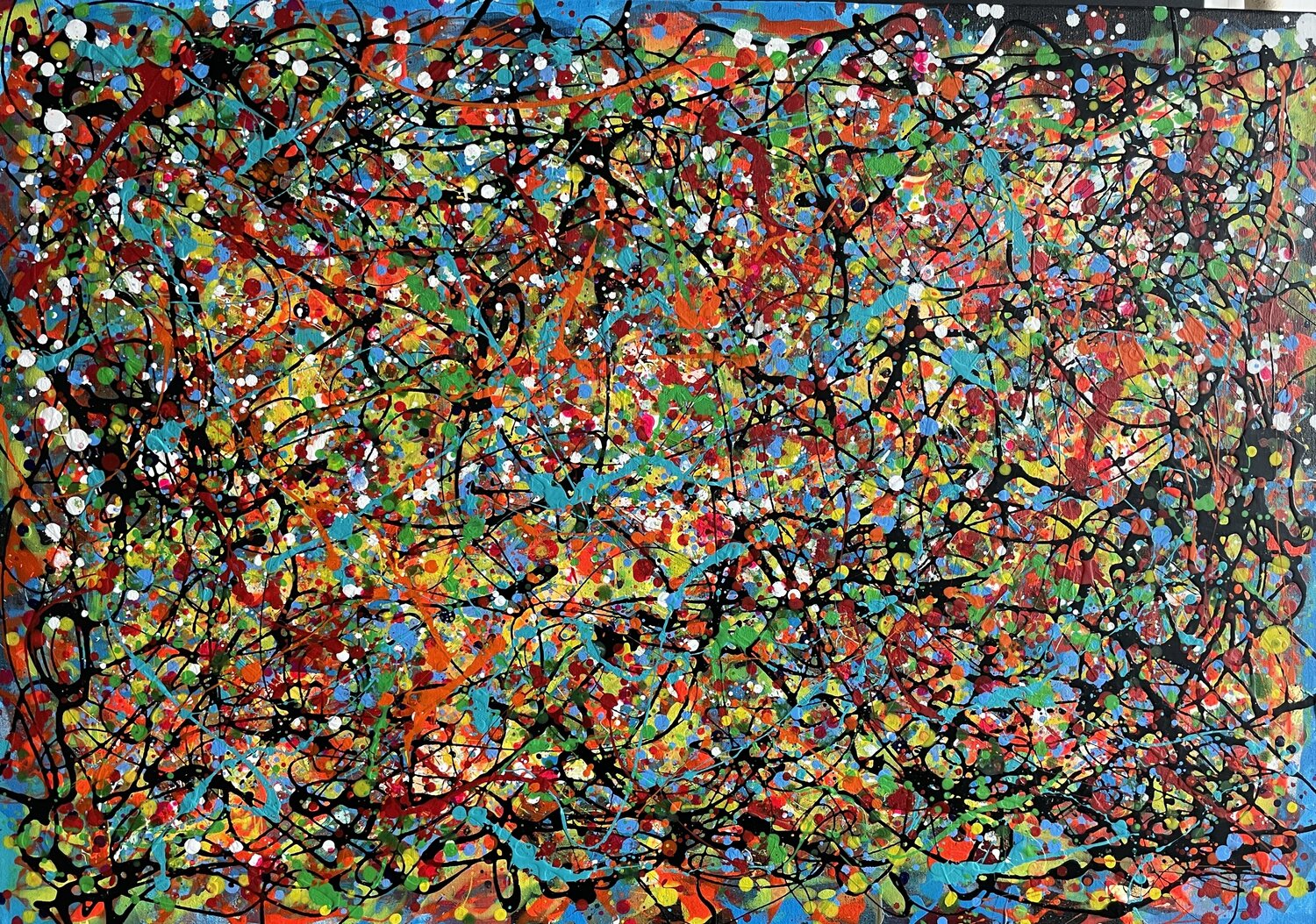 Blue  Darkness of Passion Juan José Garay Original painting for sale