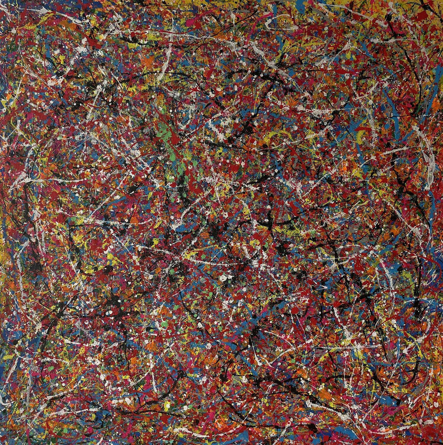Energy in Colors - Tribute a J.Pollock by Juan Jose Garay Juan José Garay Original painting for sale