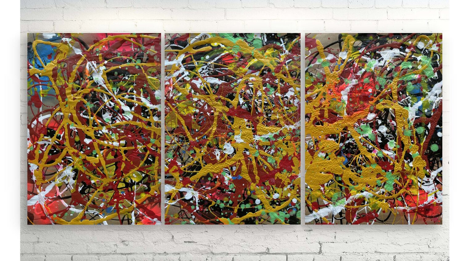 Triptych A401 Juan José Garay Original painting for sale