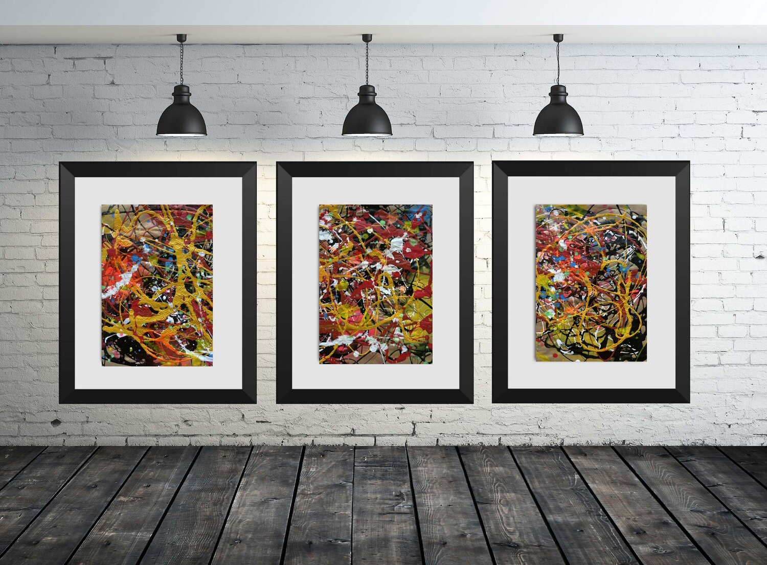 Triptych A403 Juan José Garay Original painting for sale