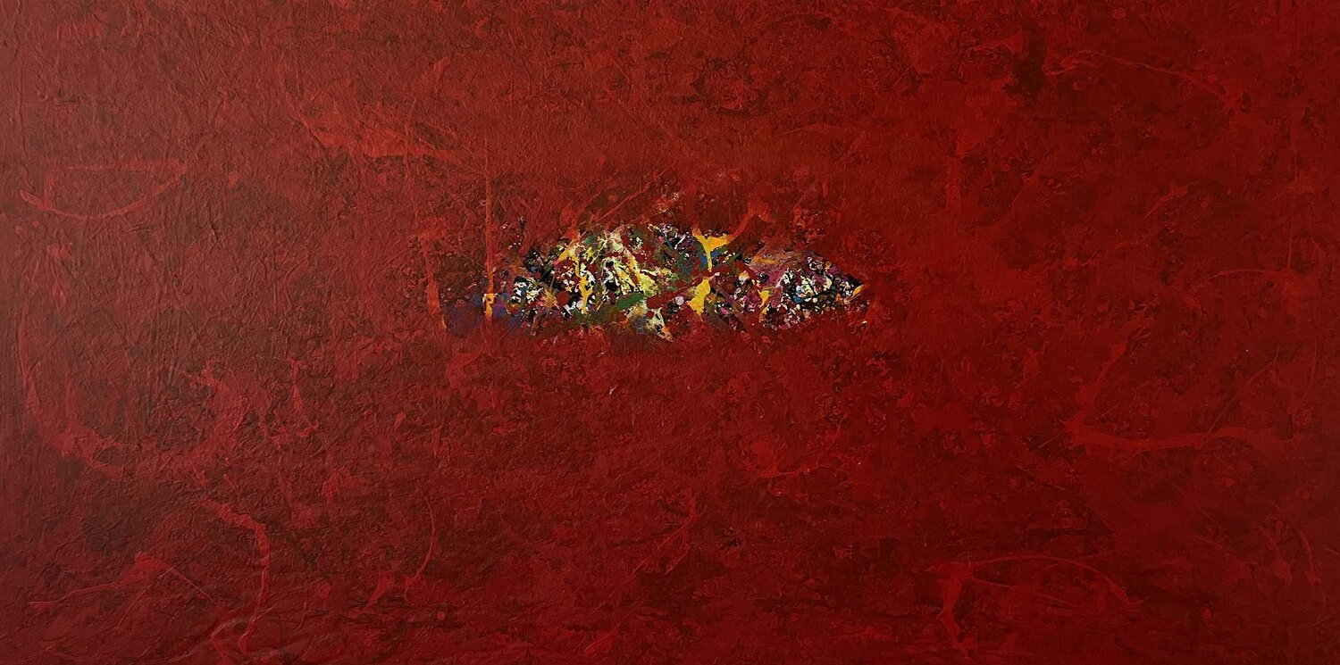 Red Keeps Its Secrets Juan José Garay Original painting for sale