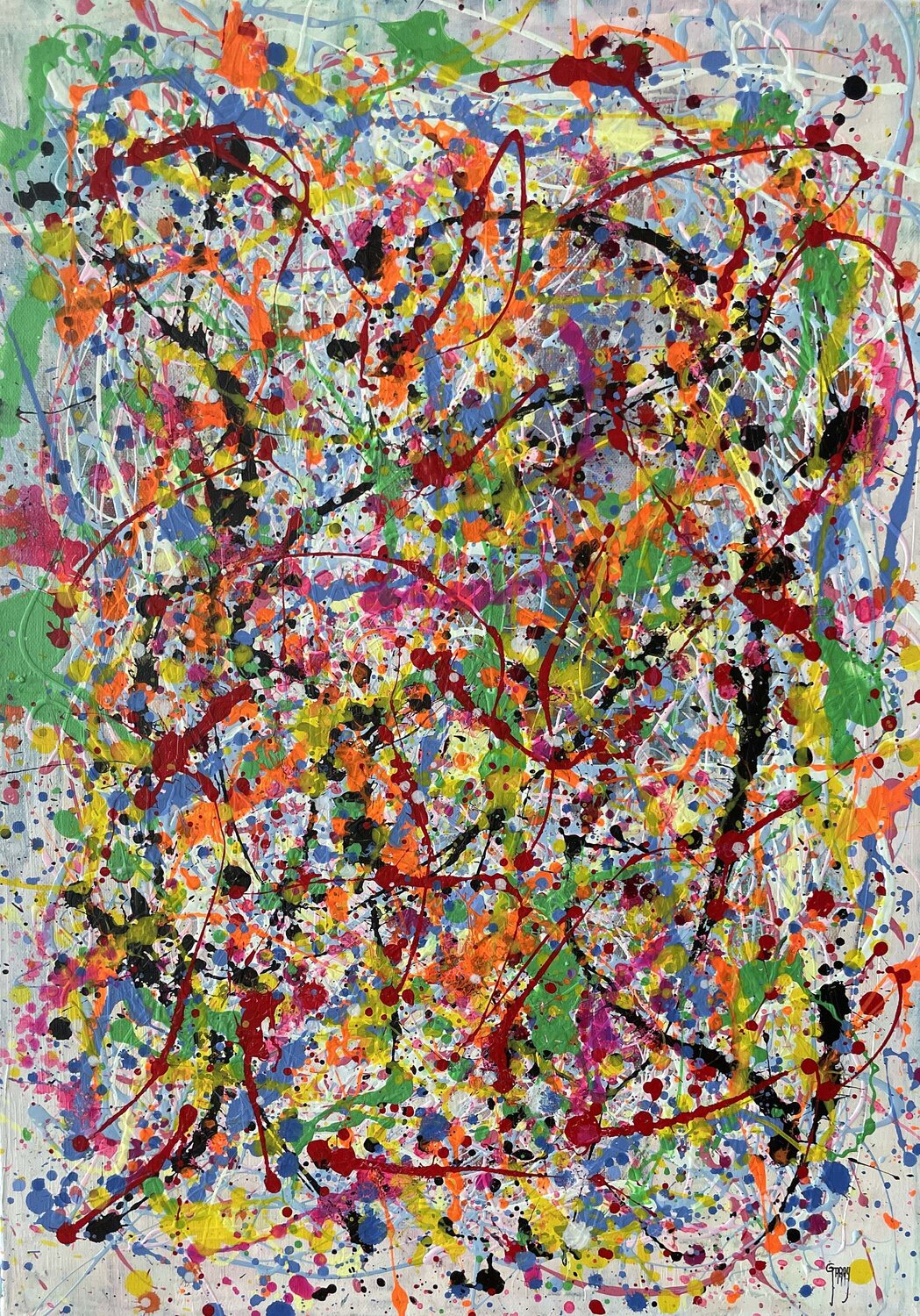 Summer Abstract A4 Juan José Garay Original painting for sale