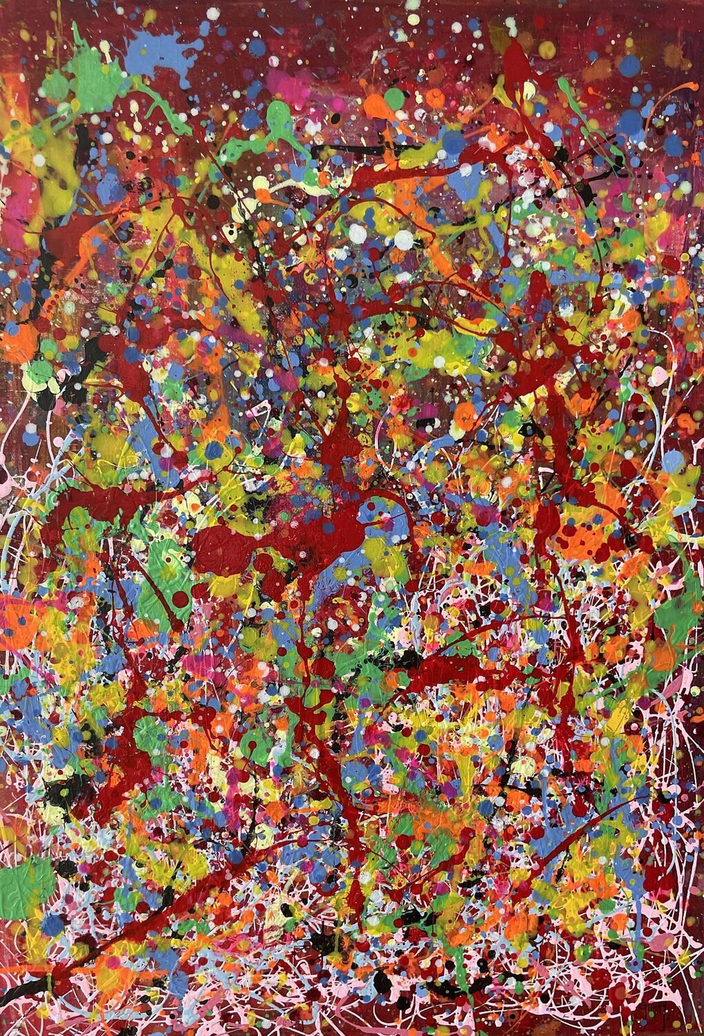 Summer Abstract A8 Juan José Garay Original painting for sale