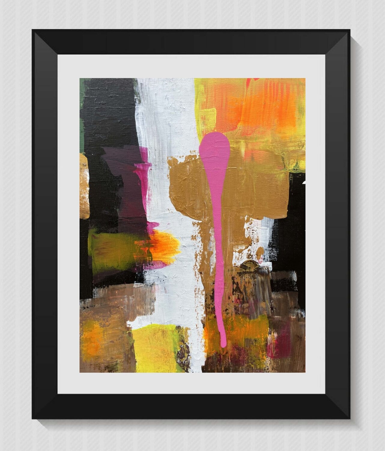 Chromatic Balance in pink Juan José Garay Original painting for sale