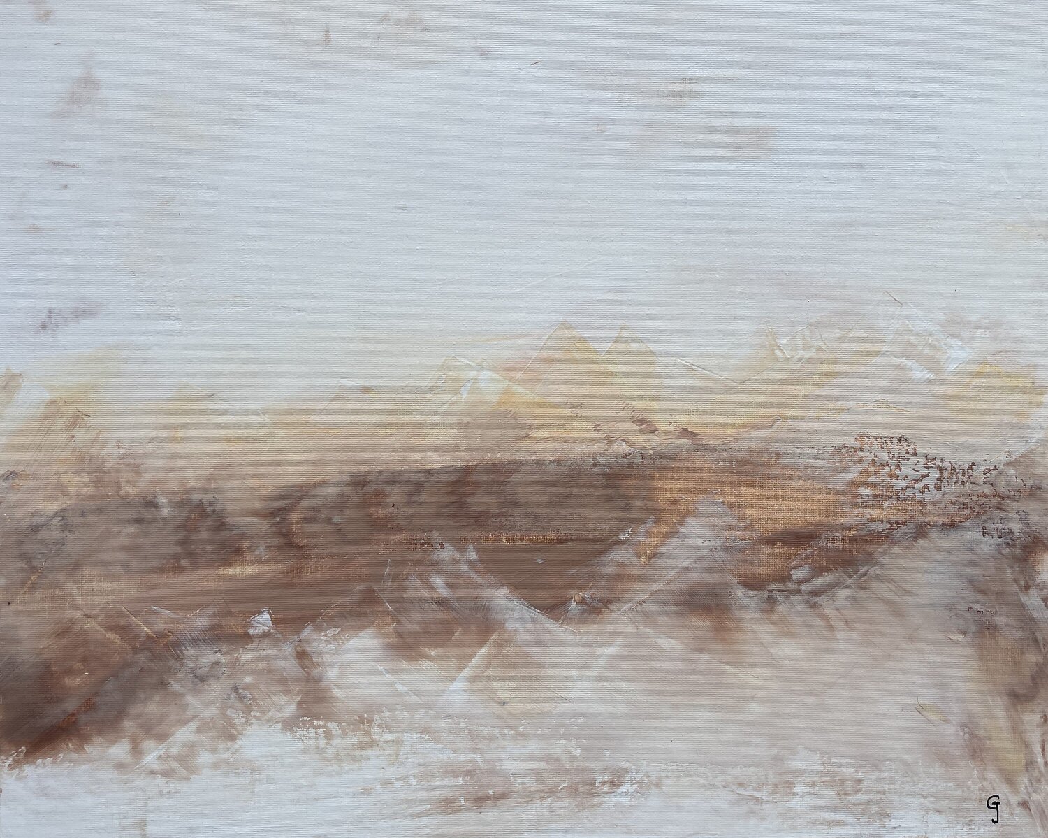 Misty Peaks Juan José Garay Originalgemälde zu verkaufen