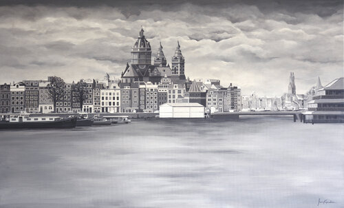 BASÍLICA DE SAN NICOLÁS (Amsterdam) by Edmundo Sanz-Gadea, Painting for Sale on Select