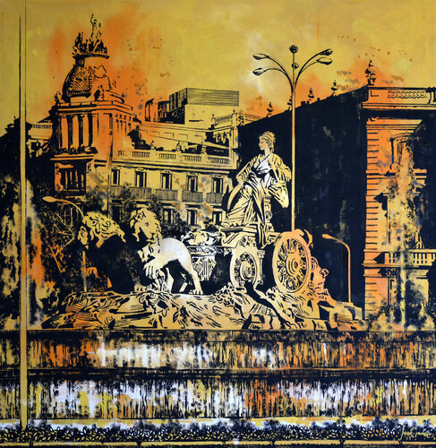 LA DIOSA CIBELES (Madrid) by Edmundo Sanz-Gadea, Painting for Sale on Select