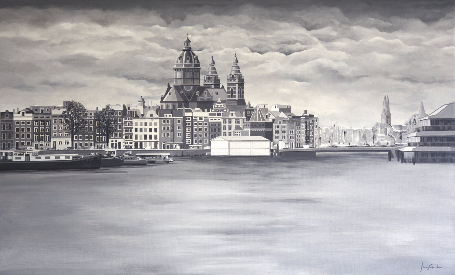 BASÍLICA DE SAN NICOLÁS (Amsterdam) Edmundo Sanz-Gadea Original painting for sale