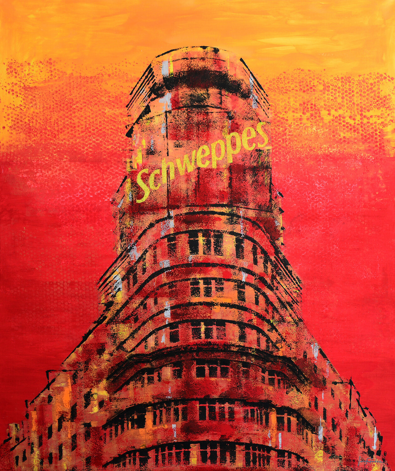 Edificio Carrión-Capitol Edmundo Sanz-Gadea Original painting for sale