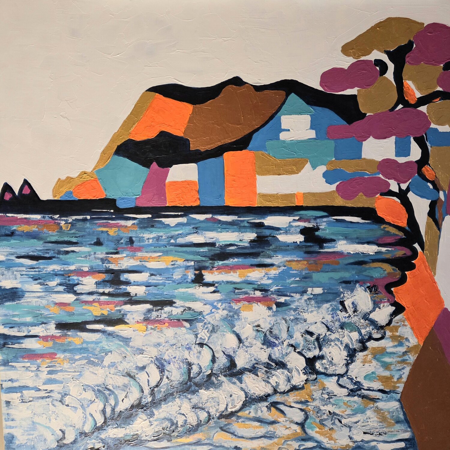 Les sablettes, côté Mar Vivo Sophie Delavague Original painting for sale
