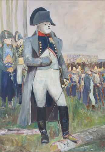 Grosse Männer 1: Bonaparte an der Drina by Andreas Stiller, Painting for Sale on Select