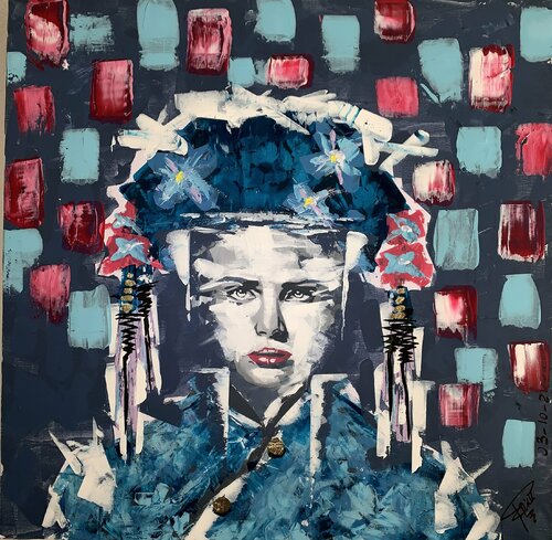 Woman Geisha Star by Erick Artik, Painting for Sale on Select