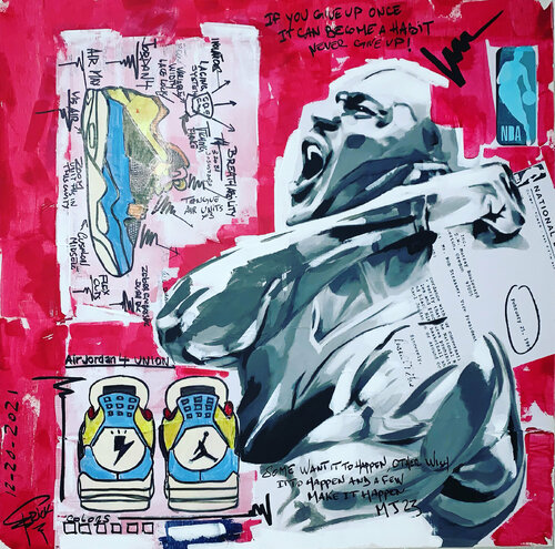 Micheal Jordan 4 by Erick Artik, Painting for Sale on Select