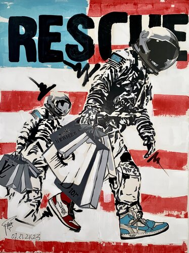 Conmonautes Rescue by Erick Artik, Painting for Sale on Select