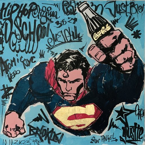 Superman Gold by Erick Artik, Painting for Sale on Select