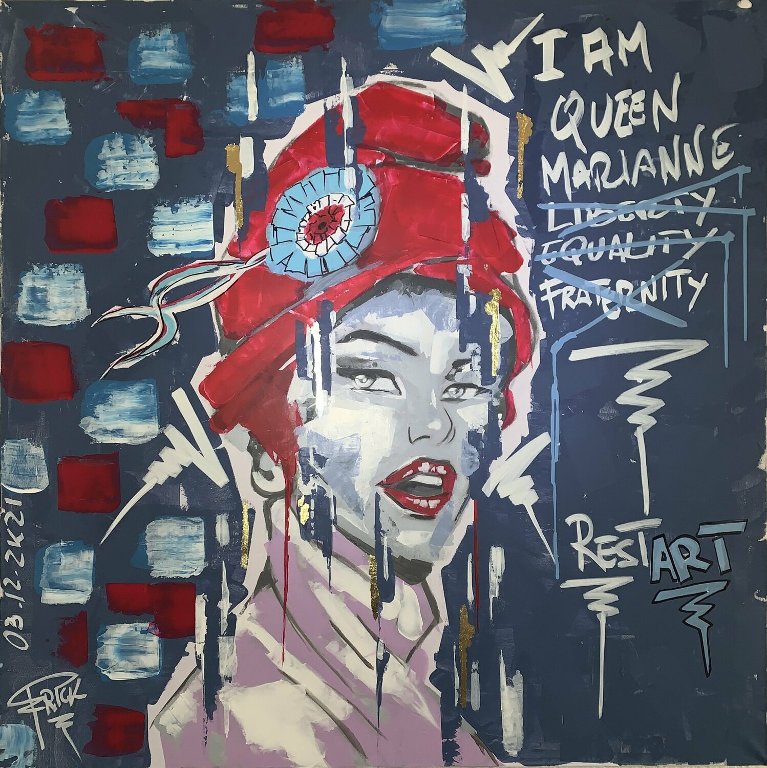 I am Queen Marianne Erick Artik Original painting for sale