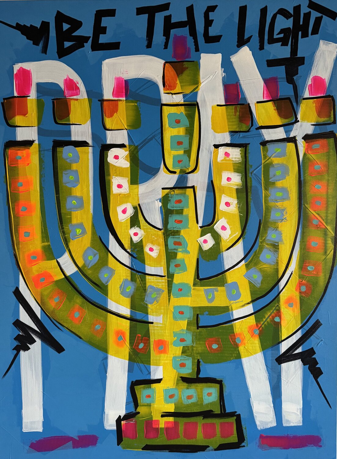 Menorah Erick Artik Original painting for sale
