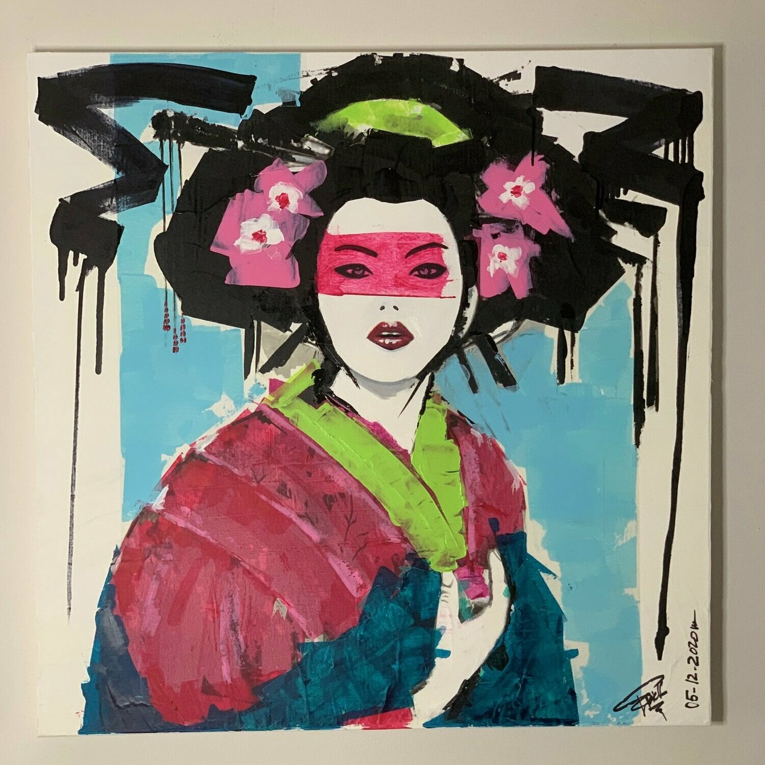 Geisha Zig Erick Artik Original painting for sale
