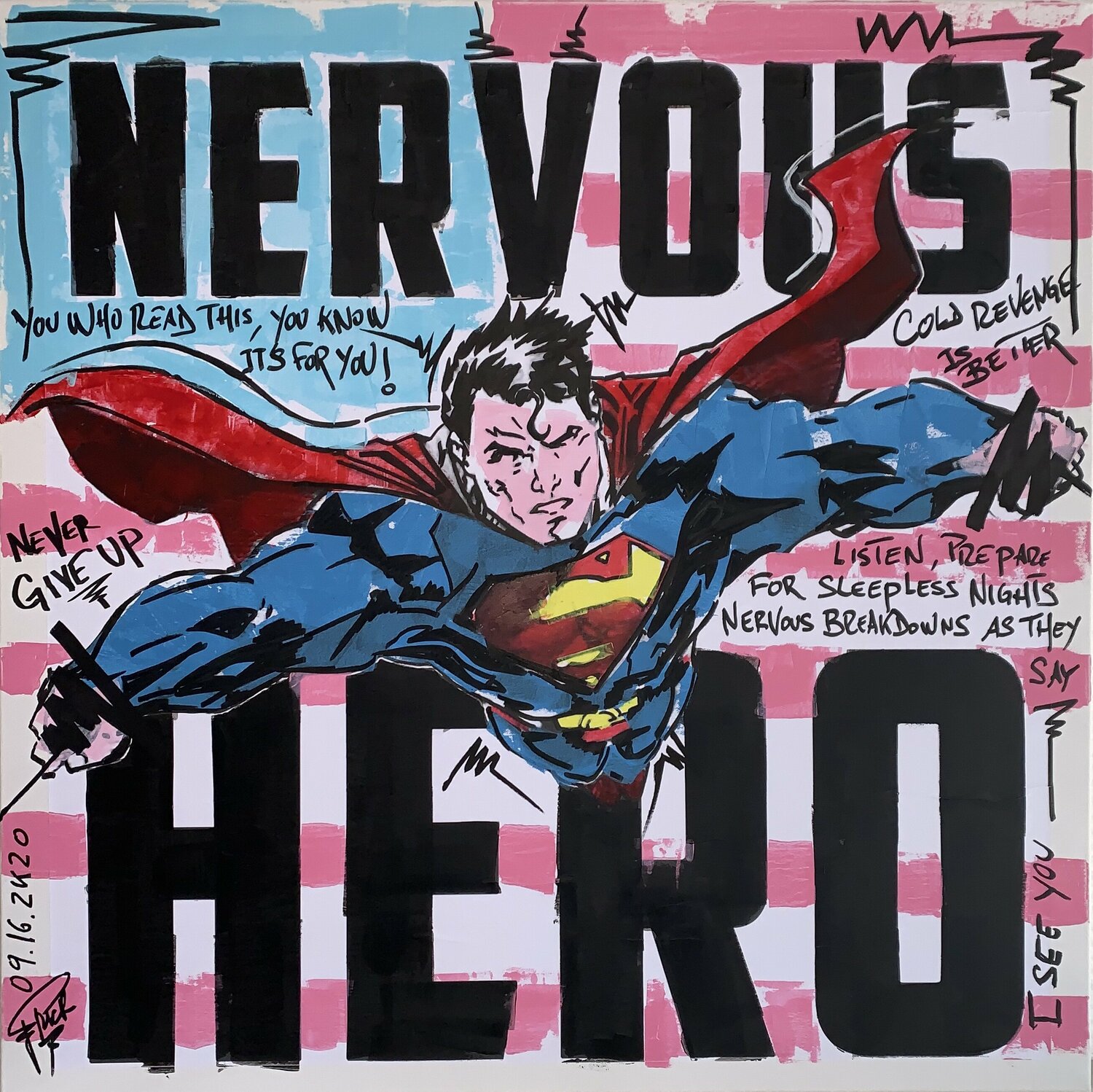 Superman Nervois Hero Erick Artik Original painting for sale