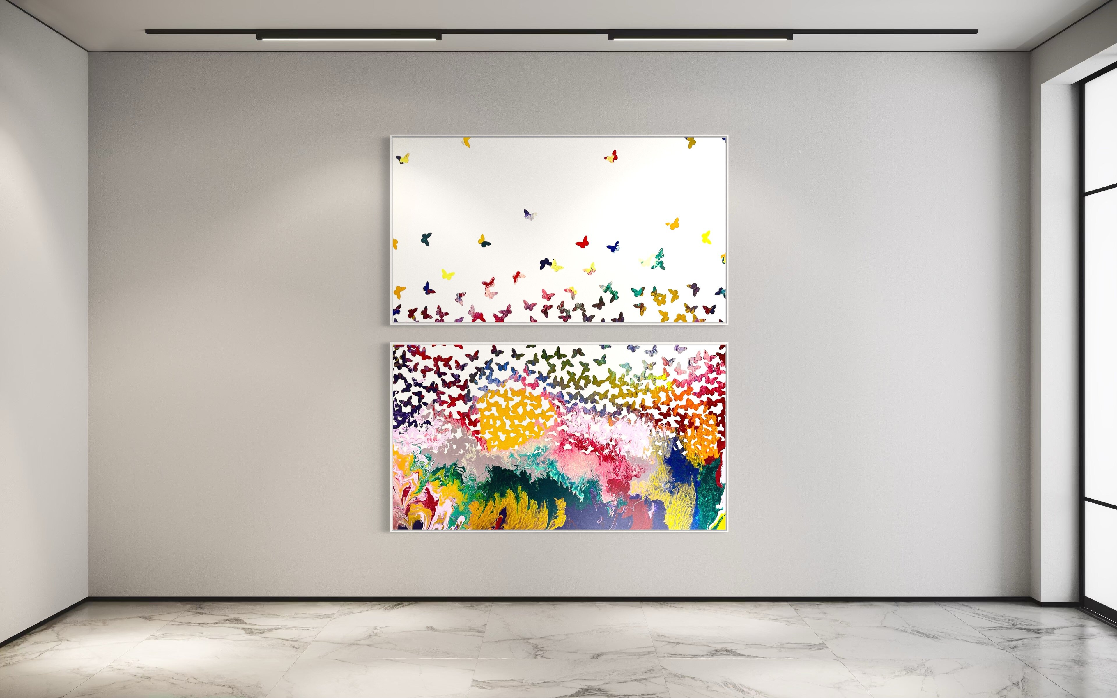Butterflies Do Fly No 9 (diptych)