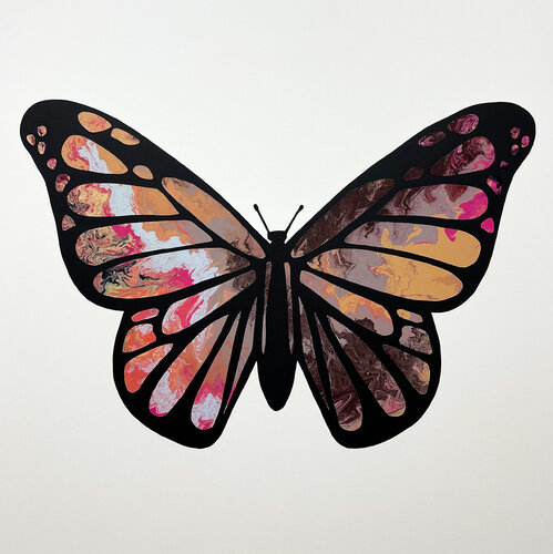 Butterflies No 5 by Eleni Pratsi, Painting for Sale on Select