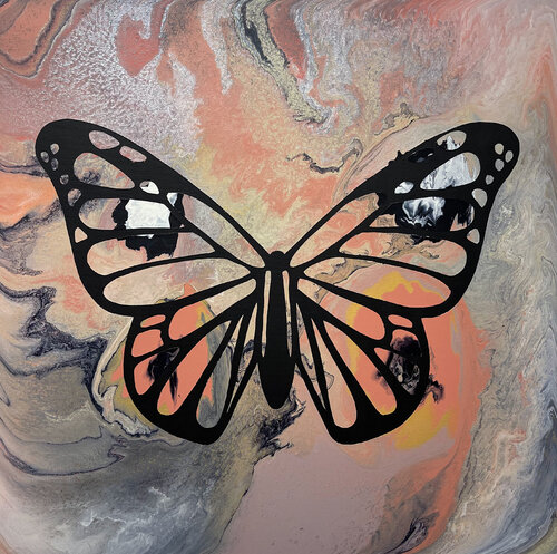 Butterflies No 6 by Eleni Pratsi, Painting for Sale on Select