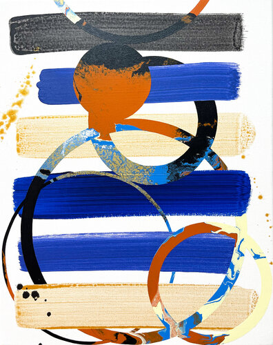 Composition No 389 by Eleni Pratsi, Painting for Sale on Select