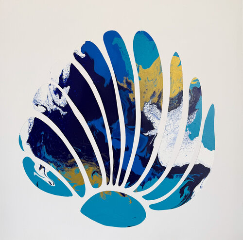 Composition No 458, (The sea collection) by Eleni Pratsi, Painting for Sale on Select