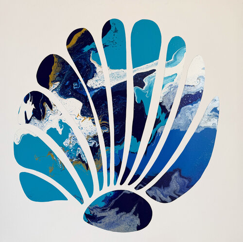 Composition No 459, (The sea collection) by Eleni Pratsi, Painting for Sale on Select