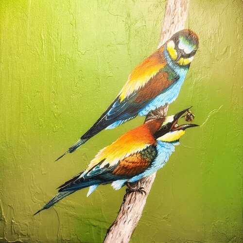 Bird #41 ( bee eater) by Selene's Art, Painting for Sale on Select