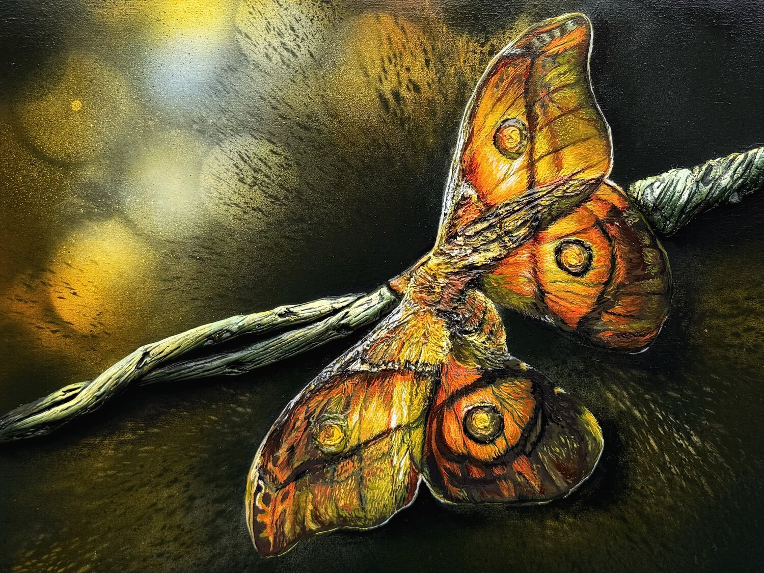 Night butterfly Selene's Art Original painting for sale