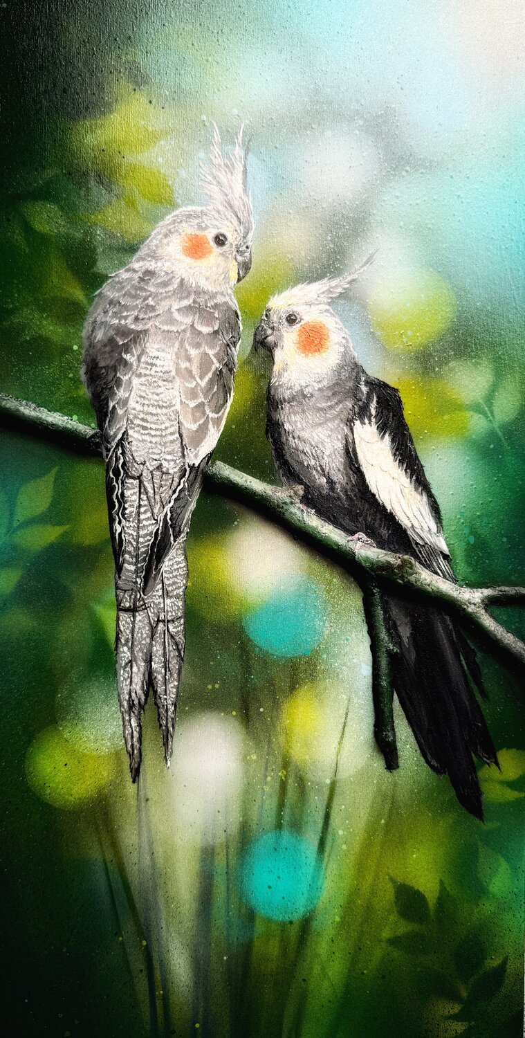 Bird #32 ( cocketiel) Selene's Art Original painting for sale