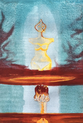 La dama Atómica by Arturo Prins, Painting for Sale on Select