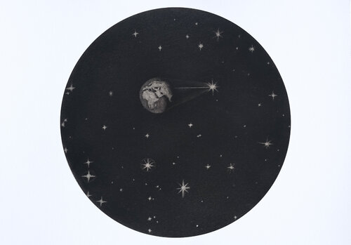 La esposa del Logos planetario y Las 7 Pléyades by Arturo Prins, Painting for Sale on Select