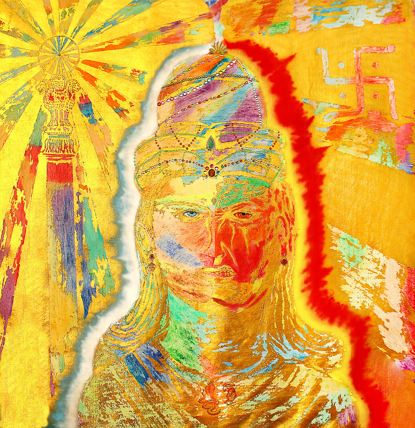 Dhamma Aśoka (Aśoka el compasivo) Chanda Aśoka (Aśoka el Cruel) Arturo Prins Original painting for sale