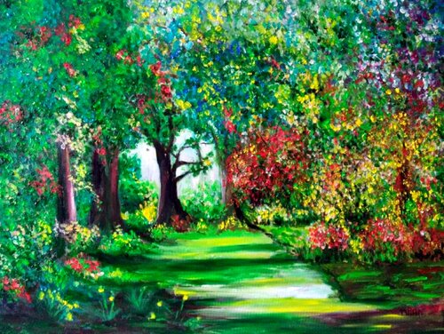 SOUS BOIS by Daniel Burgraeve, Painting for Sale on Select