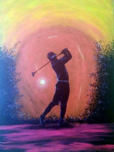 SWING by Daniel Burgraeve, Painting for Sale on Select