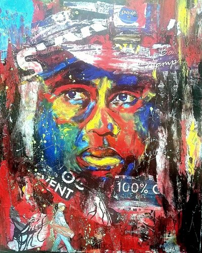 TIGER WOOD by Daniel Burgraeve, Painting for Sale on Select