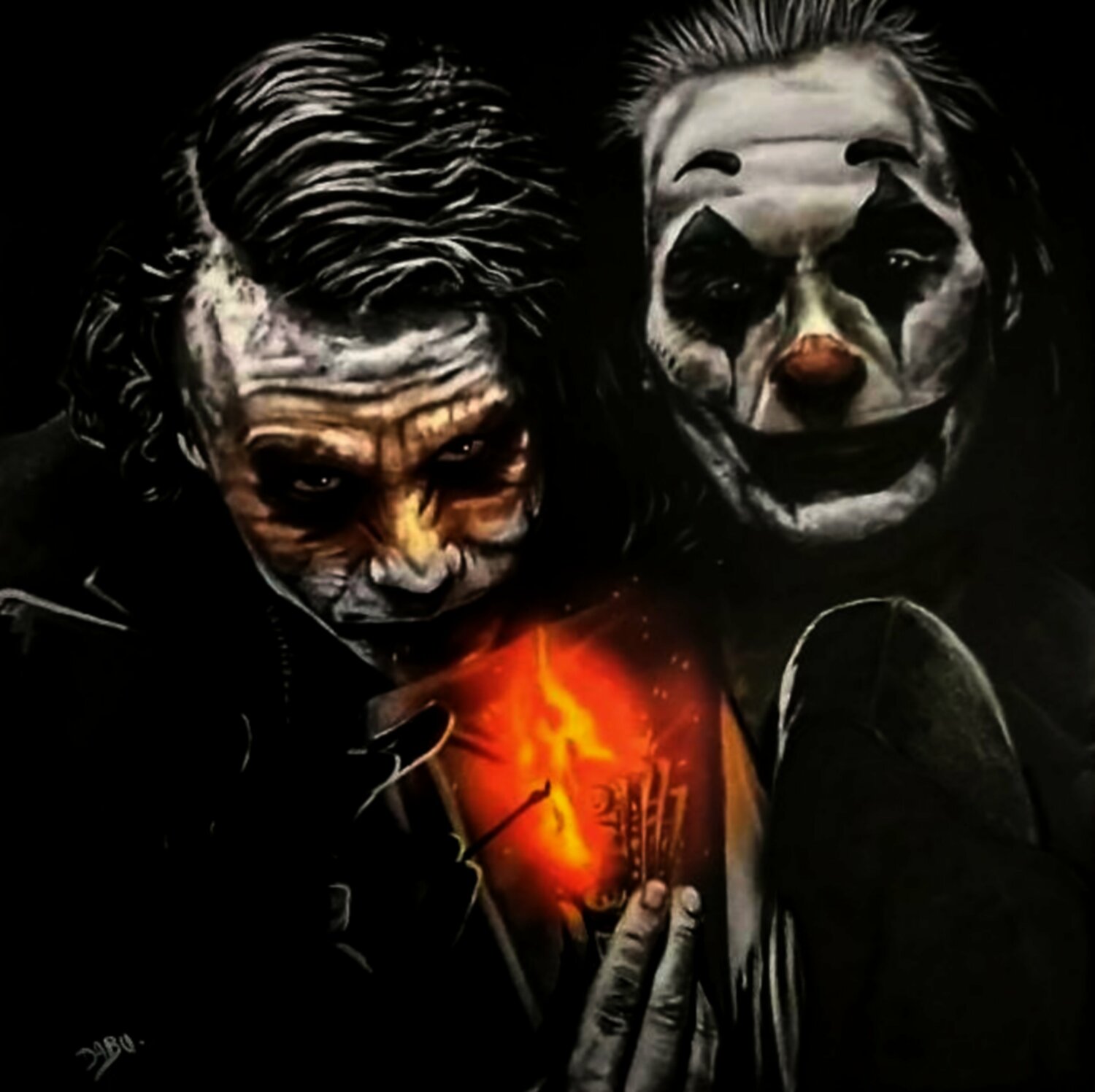 JOKER Daniel Burgraeve Original painting for sale
