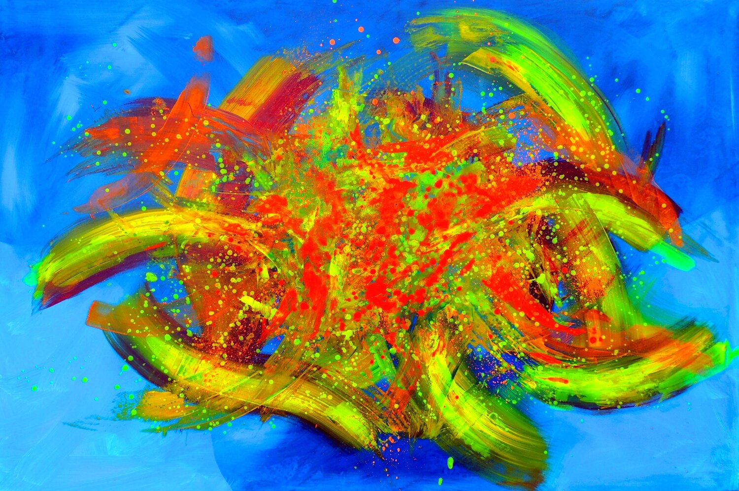 ABSTRACTION LYRIQUE 4 Daniel Burgraeve Original painting for sale