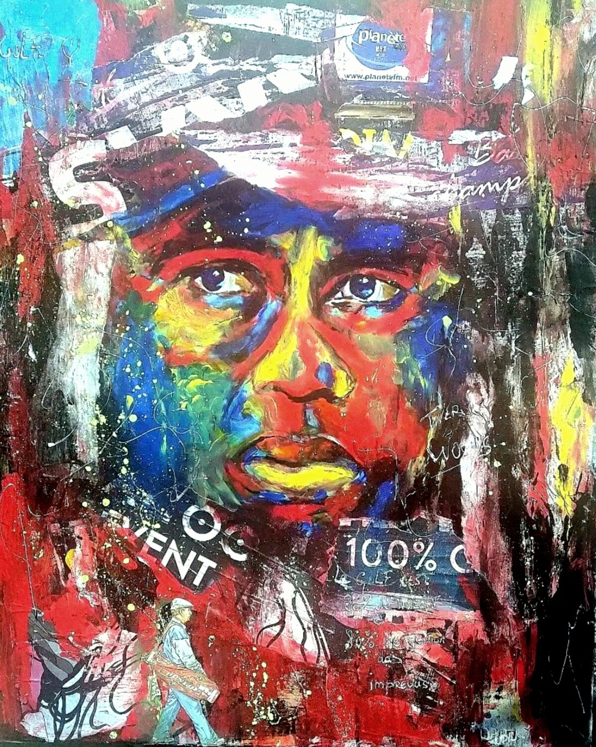TIGER WOOD Daniel Burgraeve Original painting for sale