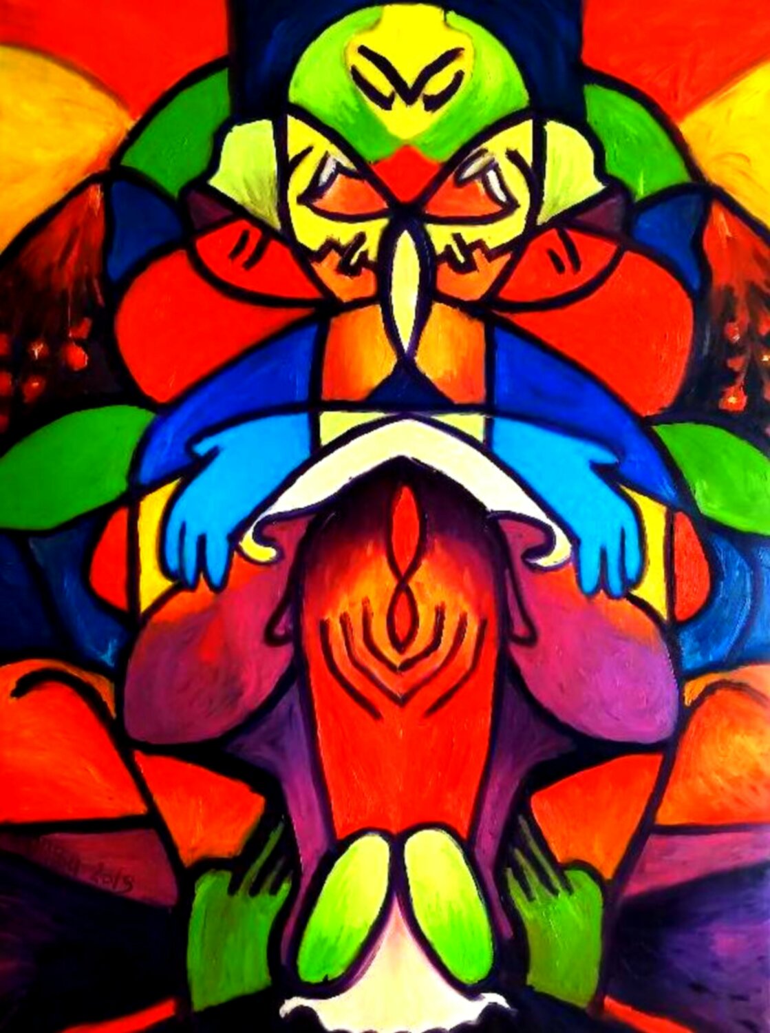 CUBISME, SUR LES TRACES DE PICASSO..4. Daniel Burgraeve Original painting for sale