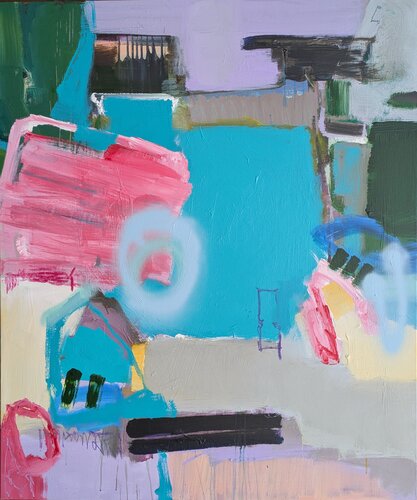 Komposition Nr.: 01 by Josef Thalhofer, Painting for Sale on Select