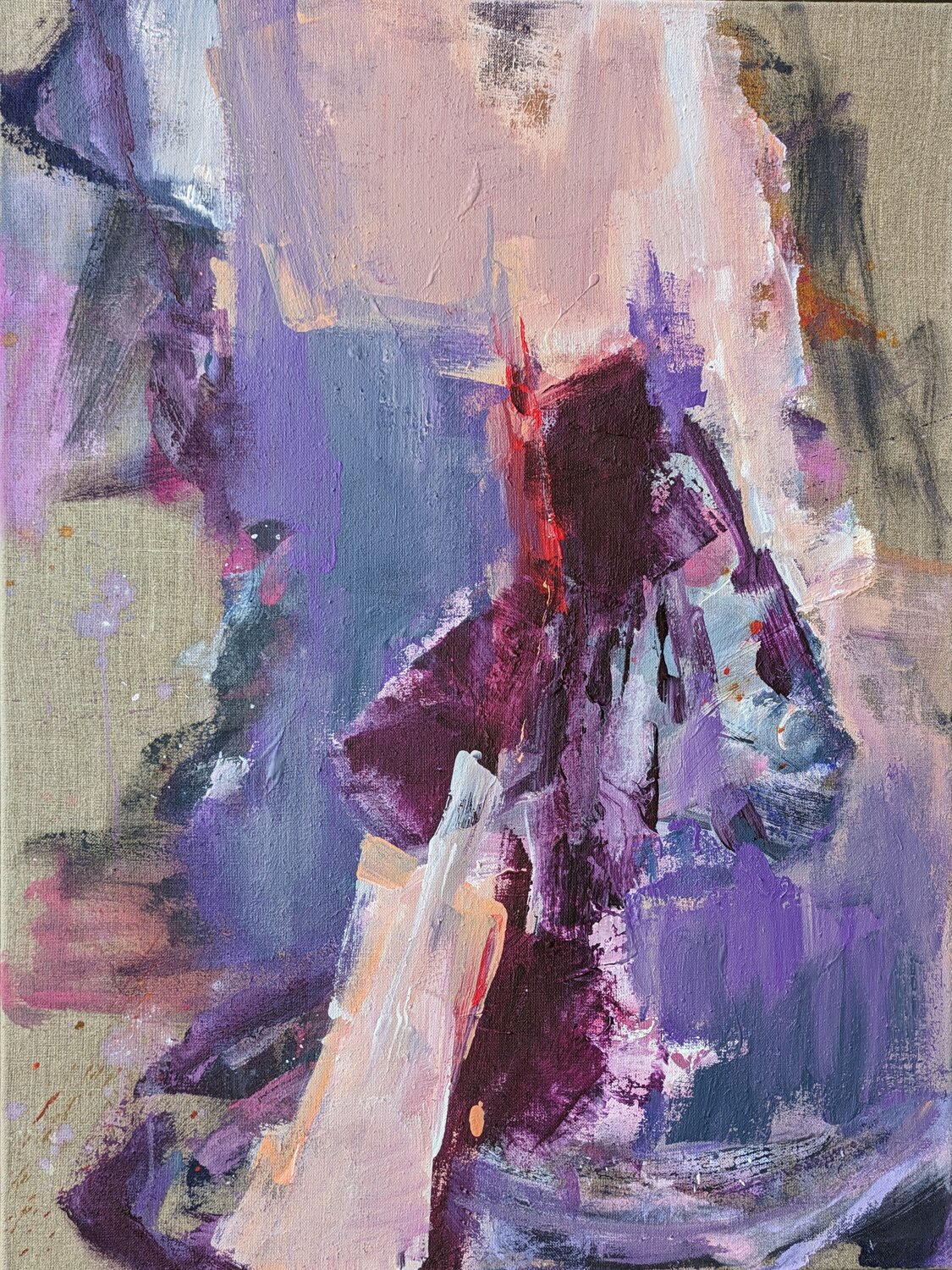 Blaues Rot Josef Thalhofer Original painting for sale
