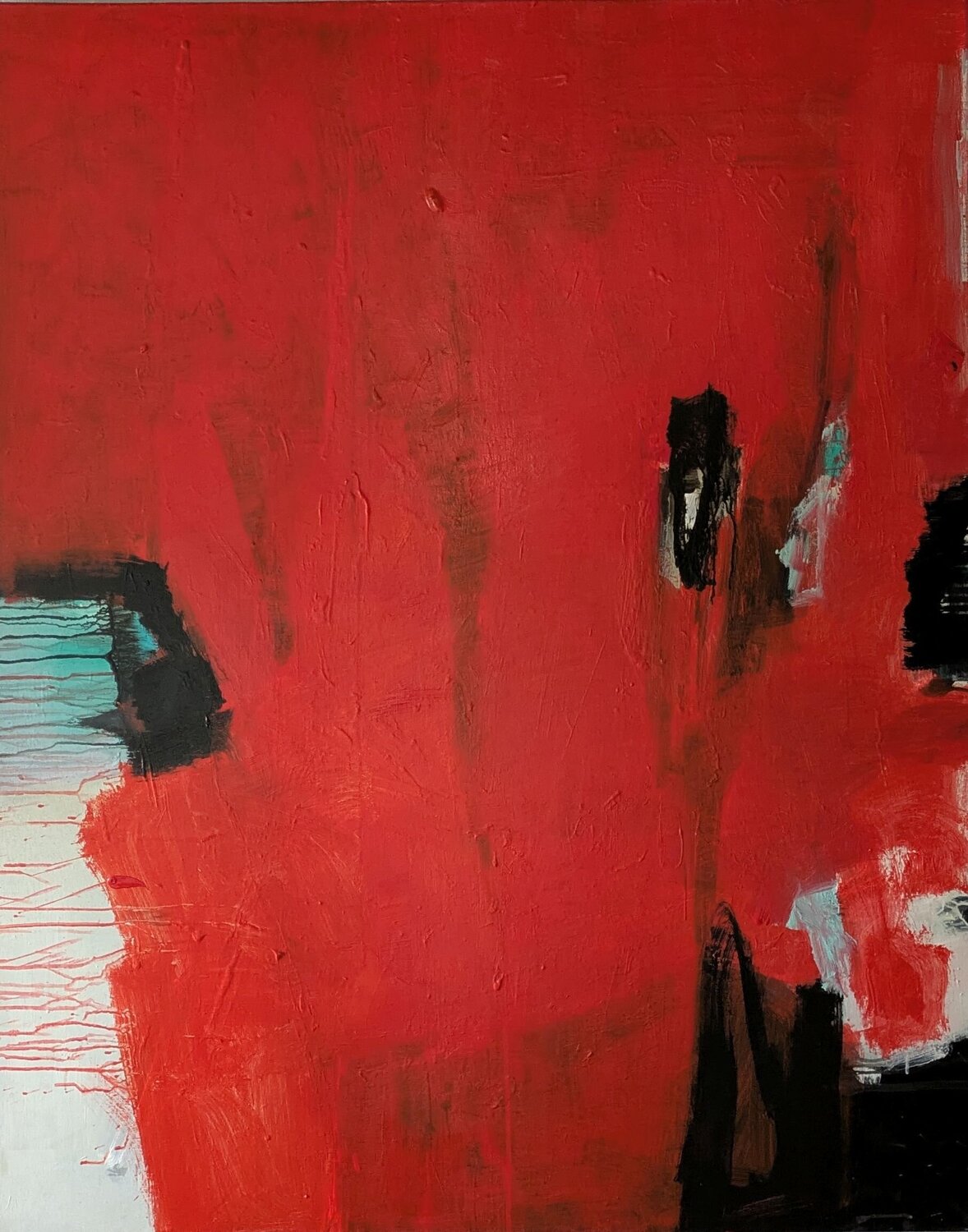 Rotes Wagnis Josef Thalhofer Original painting for sale